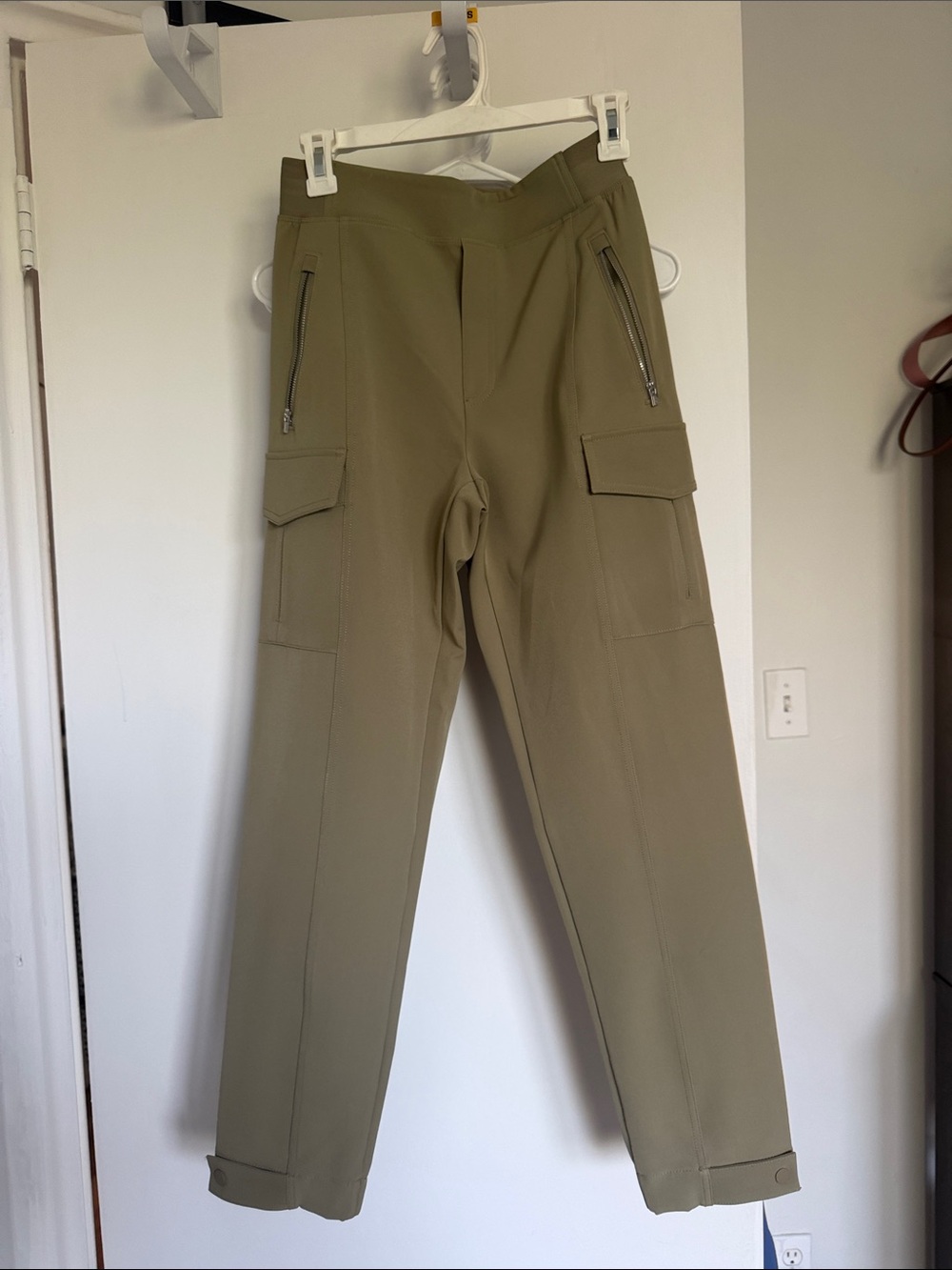 Athleta Women’s Cargo Trousers in Olive Green - Slim Everyday Pants